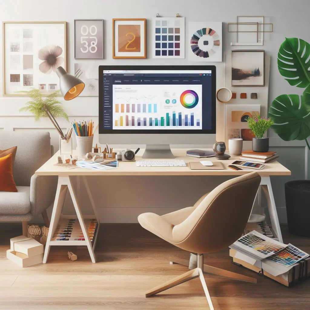 Effective Strategies for Interior Design Marketing in 2024 5 Computer showing digital marketing interior design