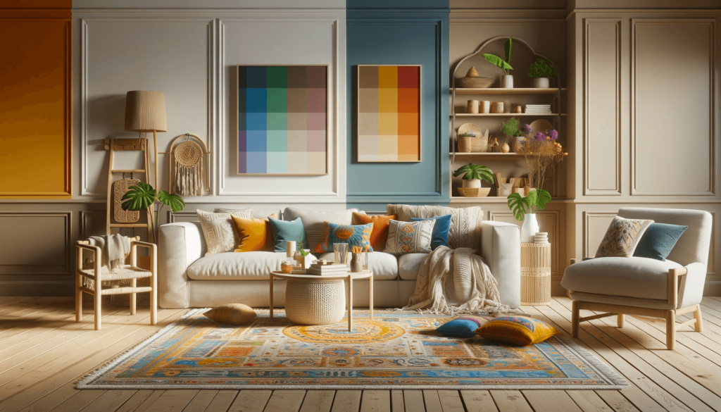 Color Theory for Boho Living Rooms How to Mix Bold and Muted Hues