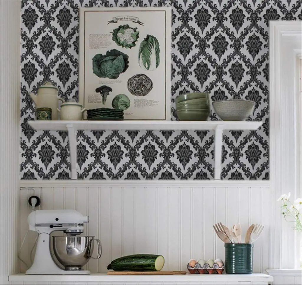 Peel and Stick Removable Wallpaper | 11 Best peel and stick wallpaper styles 24 Damask Wallpaper 2