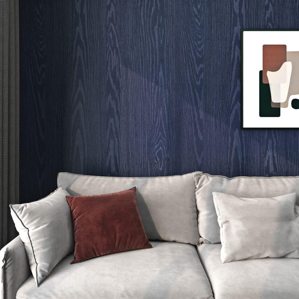 Navy Blue Living Room Wallpaper