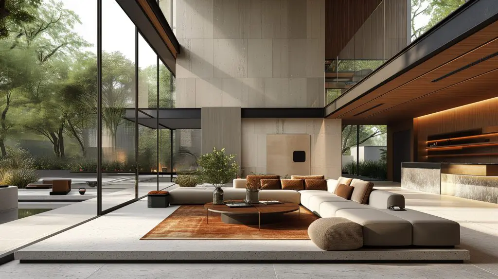 Modern Minimalist Living Room Ideas: Top Interior Design Tips 4 Sleek modern minamilistic furniture with clean lines and bold accent