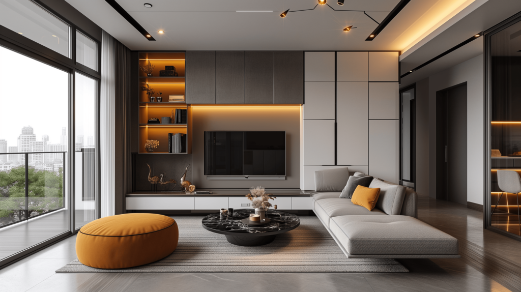 80s Interior Design: A Guide to the Best Trends, Colors, and Decor 2 a modern interior design with a splash of 80s design