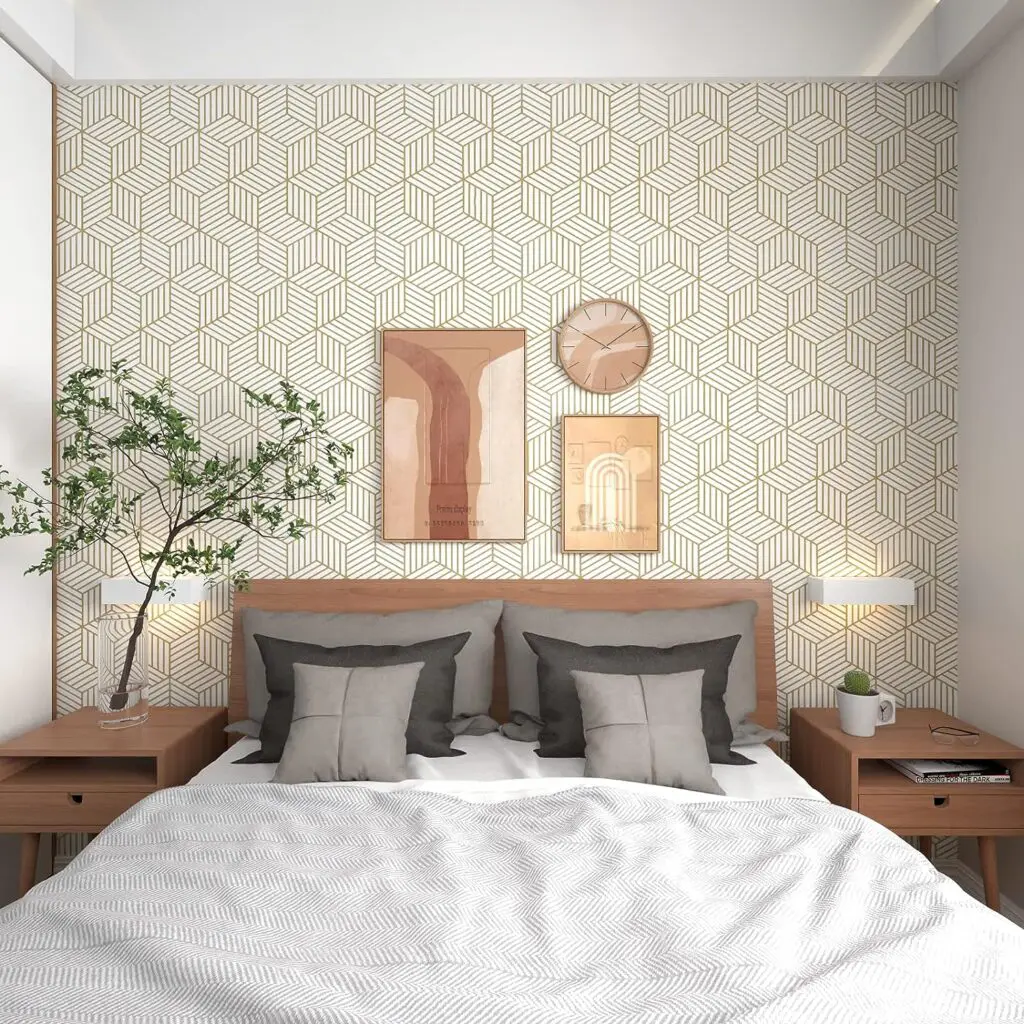 Peel and Stick Removable Wallpaper | 11 Best peel and stick wallpaper styles 8 geometric pattern wallpaper 1