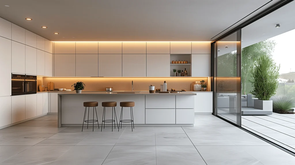 Sleek Neutrals minimalist modern kitchen by Inside Decors