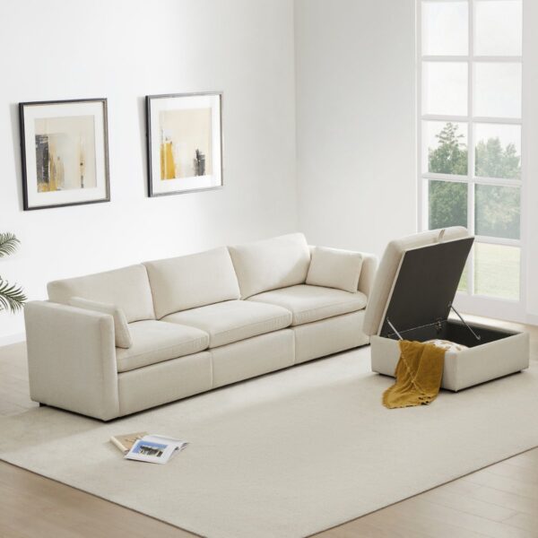 sofas delaney 4 piece modular sofa chaise fabric