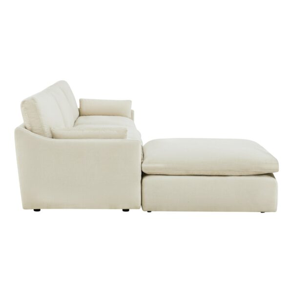 Kenna Modular 4-Piece Sectional sofa with chaise - Color Cream