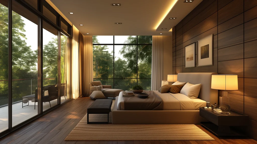 Neutral Color Scheme Bedroom Modern