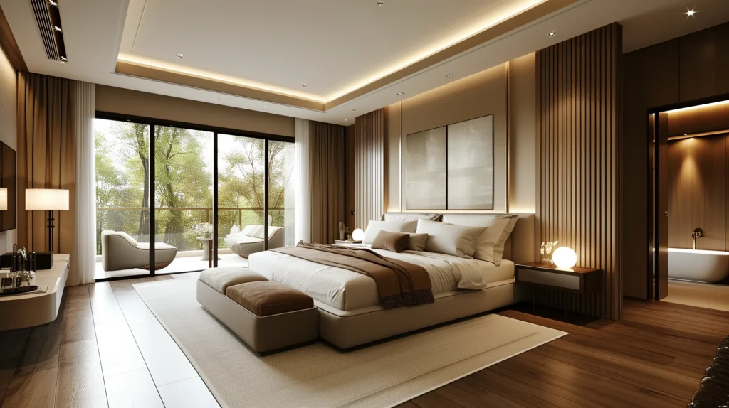 Neutral Color Scheme Bedroom Modern 2