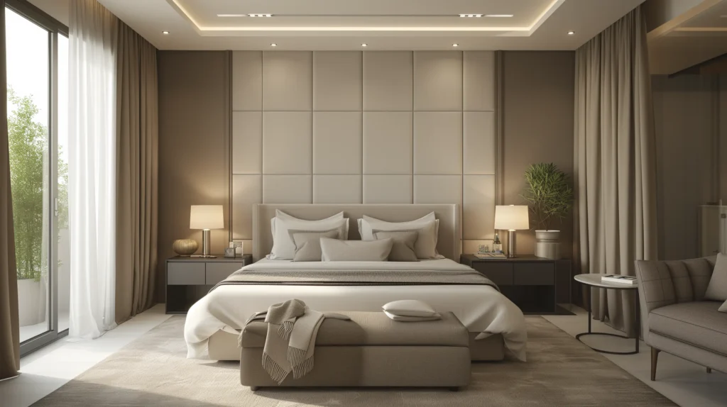 Neutral Color Scheme Bedroom Modern 2024