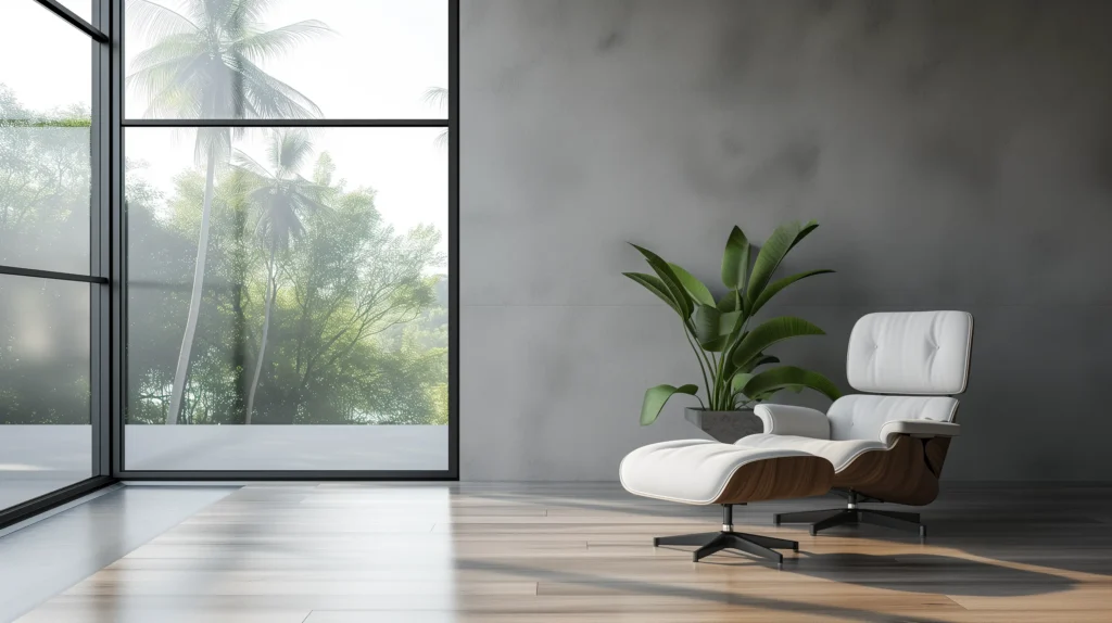 an interior designed room showcasing a modern minimalistic style