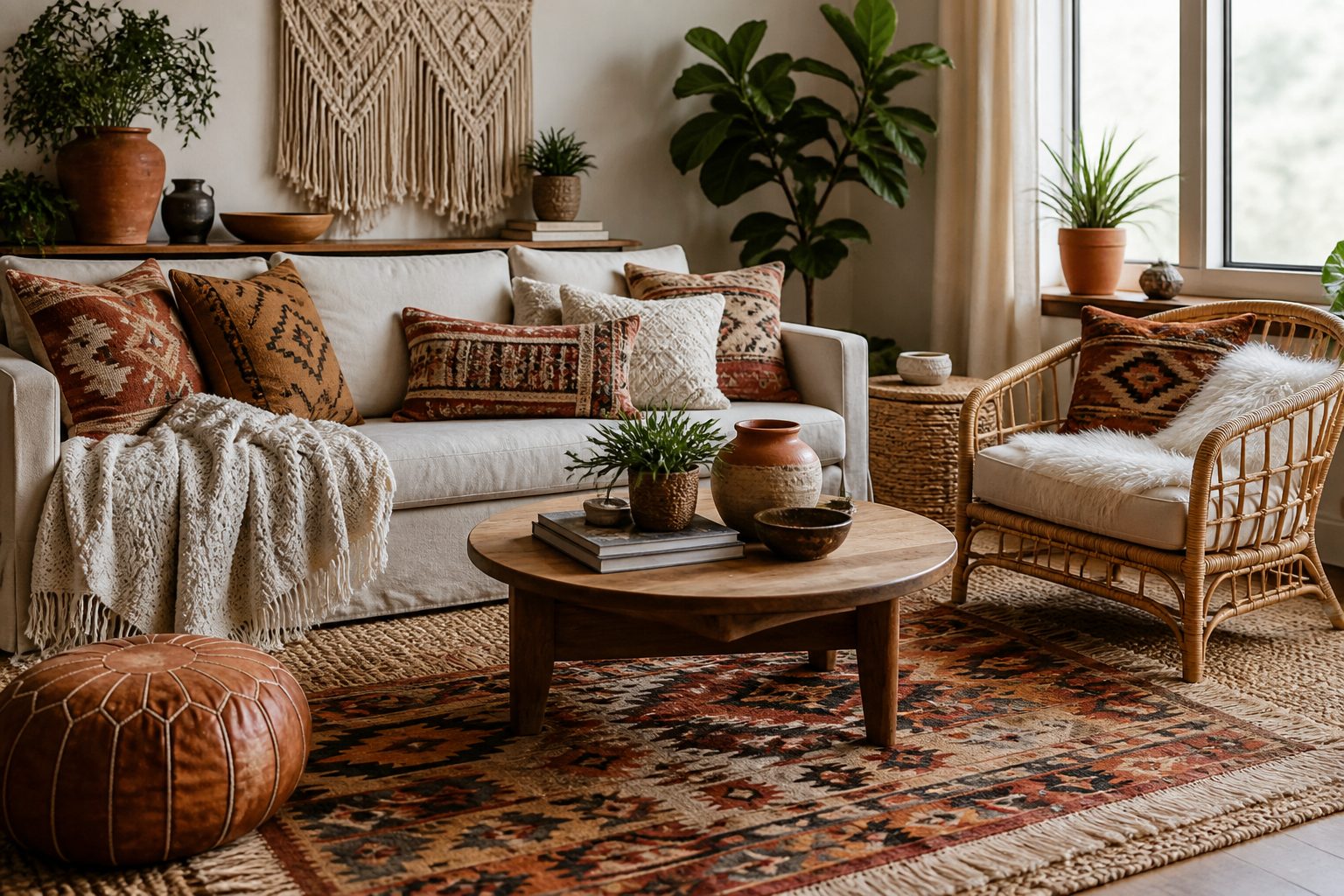Boho Living Room Decor Ideas on a Budget 6 The Art of Layering: Creating Depth Through Textures and Patterns